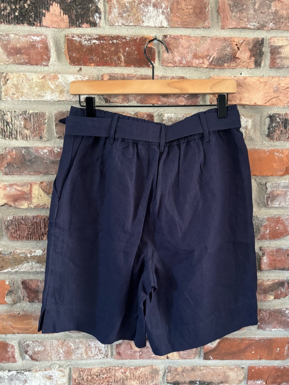 Soft Surroundings Navy Blue Belted Shorts, S - Picture 4 of 5